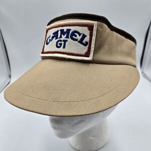 Vtg Joe Camel GT Patch Visor Racing Cigarettes Poker Beach Golf Baseball Cap Hat